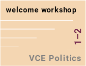 Welcome workshop for VCE Politics (1 + 2)